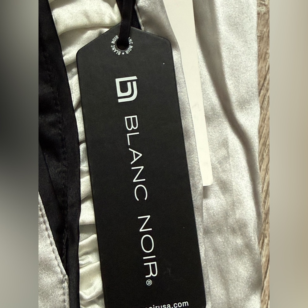 Blanc Noir Silver and Black Track Pants